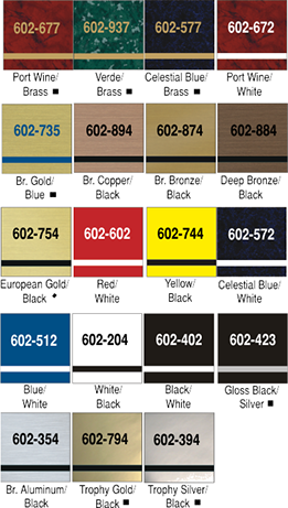 Name tags materiales, colores